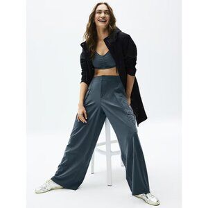 New Athleta 12 Pinnacle High Rise Cargo Trouser Eden Blue Size 12